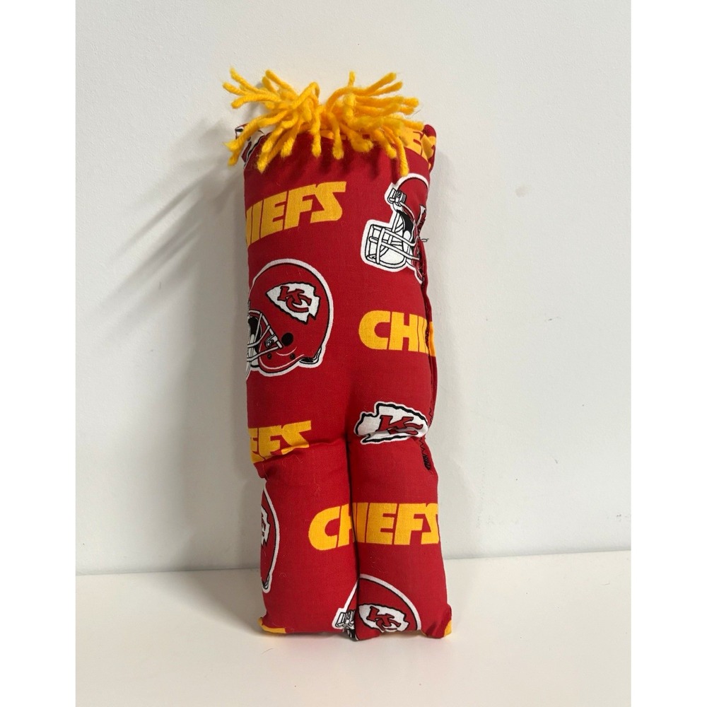 Kansas City Chiefs Door Stopper Handmade NFL Football Home Decor Red Yellow